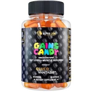 Alpha Lion Gains Candy Glucovantage product packaging